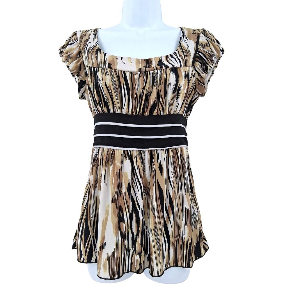 Speechless Y2K Short Sleeve Top Size Small Tie Back Babydoll